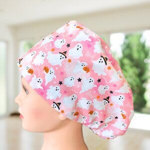 PREMIUM Ghosts and Stars ~Euro Scrub Cap~ Unisex OR, CNA, RN, NP, MD, Vet, Tech